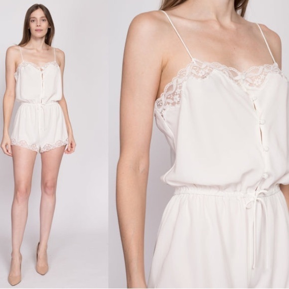 Vintage Victoria's Secret Gold label Lace Trim Lingerie Romper - Picture 8 of 15